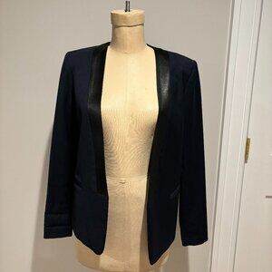 Sandro Open Front Navy Tuxedo Blazer